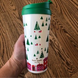 Kate Spade Thermal Mug Travel Coffee Mug Winter Holiday Village